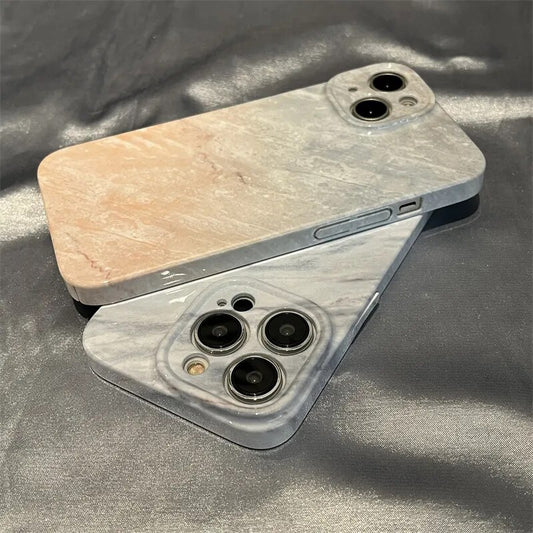 Simple Marble Case For Vivo S1 T1 V20 V23 V25 X50 X60 X70 X80 X90 Y21 Y75 Y77 Y76 5G Acrylic Hard Mobile Phone Cases